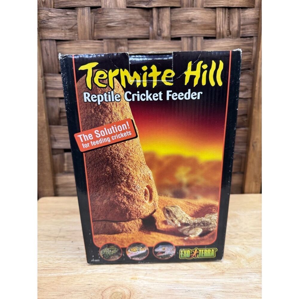 Exo Terra Termite Hill Reptile Cricket Feeder - Brown